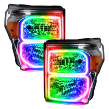 Load image into Gallery viewer, Oracle Headlight Halo Upgrade Kit Ford F250/350 Super Duty (11-16) [Dynamic ColorSHIFT - Square Ring Design] 2383-332 - Default Title Alternate Image