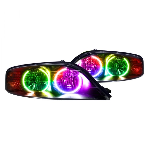 Flashtech White Angel Eye LED Halo kit & RF Remote for 2000-2002 Lincoln LS Headlights