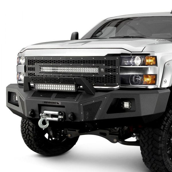 Go Rhino BR10 Front Bumper Replacement Chevy Silverado (2015-2019) Tex ...