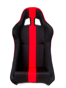 249.00 Cipher Auto Full Bucket Racing Seats (Black Fabric - Red Stripe) CPA1005FBK-RD - Redline360