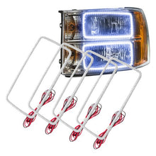 Load image into Gallery viewer, Oracle LED Headlight Halo Rings GMC Sierra (2007-2013) RGB Square or Round Style - Square Style / White Alternate Image