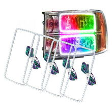 Load image into Gallery viewer, Oracle LED Headlight Halo Rings GMC Sierra (2007-2013) RGB Square or Round Style - Square Style / White Alternate Image