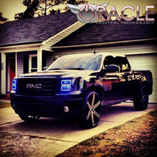 Load image into Gallery viewer, Oracle LED Headlight Halo Rings GMC Sierra (2007-2013) RGB Square or Round Style - Square Style / White Alternate Image