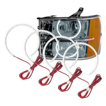 Load image into Gallery viewer, Oracle LED Headlight Halo Rings GMC Sierra (2007-2013) RGB Square or Round Style - Square Style / White Alternate Image