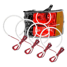 Load image into Gallery viewer, Oracle LED Headlight Halo Rings GMC Sierra (2007-2013) RGB Square or Round Style - Square Style / White Alternate Image