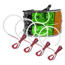 Load image into Gallery viewer, Oracle LED Headlight Halo Rings GMC Sierra (2007-2013) RGB Square or Round Style - Square Style / White Alternate Image