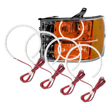 Load image into Gallery viewer, Oracle LED Headlight Halo Rings GMC Sierra (2007-2013) RGB Square or Round Style - Square Style / White Alternate Image
