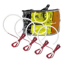 Load image into Gallery viewer, Oracle LED Headlight Halo Rings GMC Sierra (2007-2013) RGB Square or Round Style - Square Style / White Alternate Image