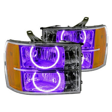 Load image into Gallery viewer, Oracle LED Headlight Halo Rings GMC Sierra (2007-2013) RGB Square or Round Style - Square Style / White Alternate Image