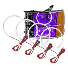 Load image into Gallery viewer, Oracle LED Headlight Halo Rings GMC Sierra (2007-2013) RGB Square or Round Style - Square Style / White Alternate Image