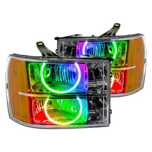 Load image into Gallery viewer, Oracle LED Headlight Halo Rings GMC Sierra (2007-2013) RGB Square or Round Style - Round Style / ColorSHIFT w/o Controller Alternate Image