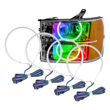 Load image into Gallery viewer, Oracle LED Headlight Halo Rings GMC Sierra (2007-2013) RGB Square or Round Style - Square Style / White Alternate Image