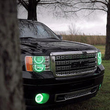 Load image into Gallery viewer, Oracle LED Headlight Halo Rings GMC Sierra (2007-2013) RGB Square or Round Style - Square Style / White Alternate Image