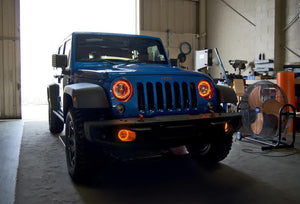 Oracle LED Fog Light Halo Kit Jeep Wrangler JK (2007-2017) Multicolore ...