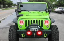 Load image into Gallery viewer, Oracle LED Fog Light Halo Kit Jeep Wrangler JK (2007-2017) Multicolored - White Alternate Image