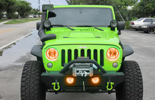 Load image into Gallery viewer, Oracle LED Fog Light Halo Kit Jeep Wrangler JK (2007-2017) Multicolored - White Alternate Image