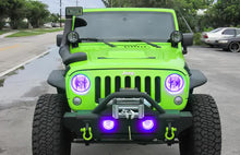 Load image into Gallery viewer, Oracle LED Fog Light Halo Kit Jeep Wrangler JK (2007-2017) Multicolored - White Alternate Image