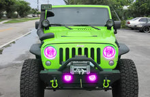 Load image into Gallery viewer, Oracle LED Fog Light Halo Kit Jeep Wrangler JK (2007-2017) Multicolored - White Alternate Image