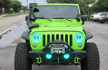 Load image into Gallery viewer, Oracle LED Fog Light Halo Kit Jeep Wrangler JK (2007-2017) Multicolored - White Alternate Image