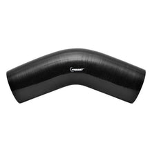 Load image into Gallery viewer, Vibrant Performance 45 Degree Elbow [2.25" I.D. x 5.00" Leg Length - 4-Ply Reinforced Silicone] Black or Blue - Black Alternate Image