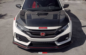 1020.00 SEIBON Carbon Fiber Hood Honda Civic Type-R (2017-2020) OEM/CV/TS Style - Redline360