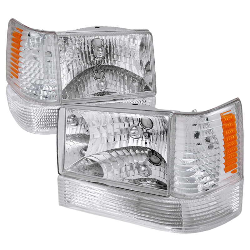 119.95 Spec-D OEM Replacement Headlights Jeep Grand Cherokee (1993-1996) Chrome / Black / Smoke - Redline360