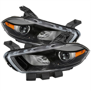 Spec D Projector Headlights Dodge Dart 13 16 w Optional LED Bar