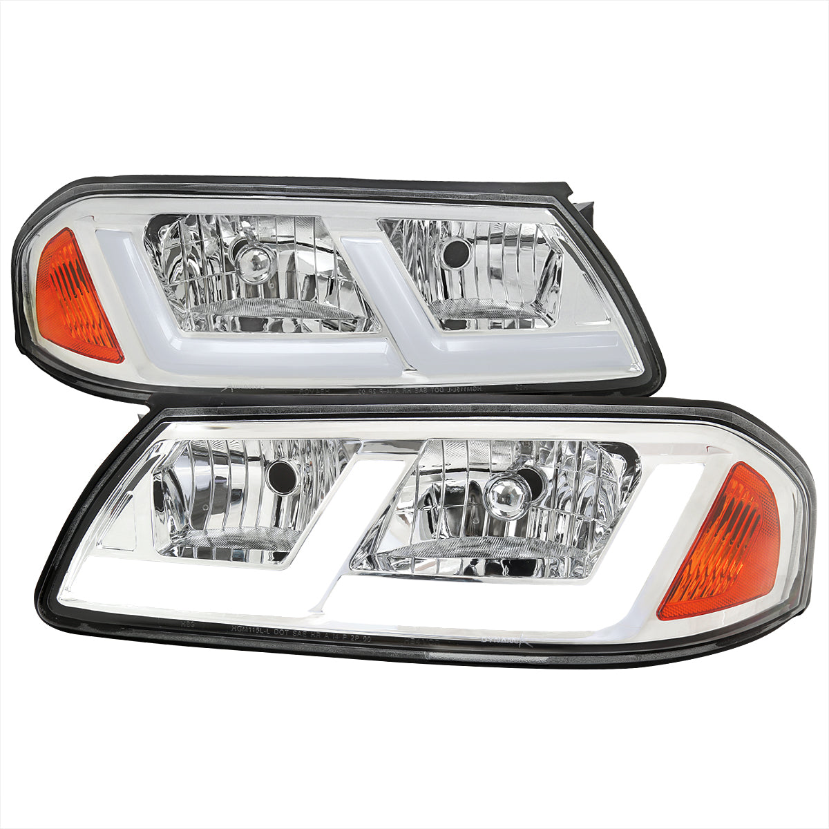 Spec-D Headlights Chevy Impala (2000-2005) LED DRL Bar - Black
