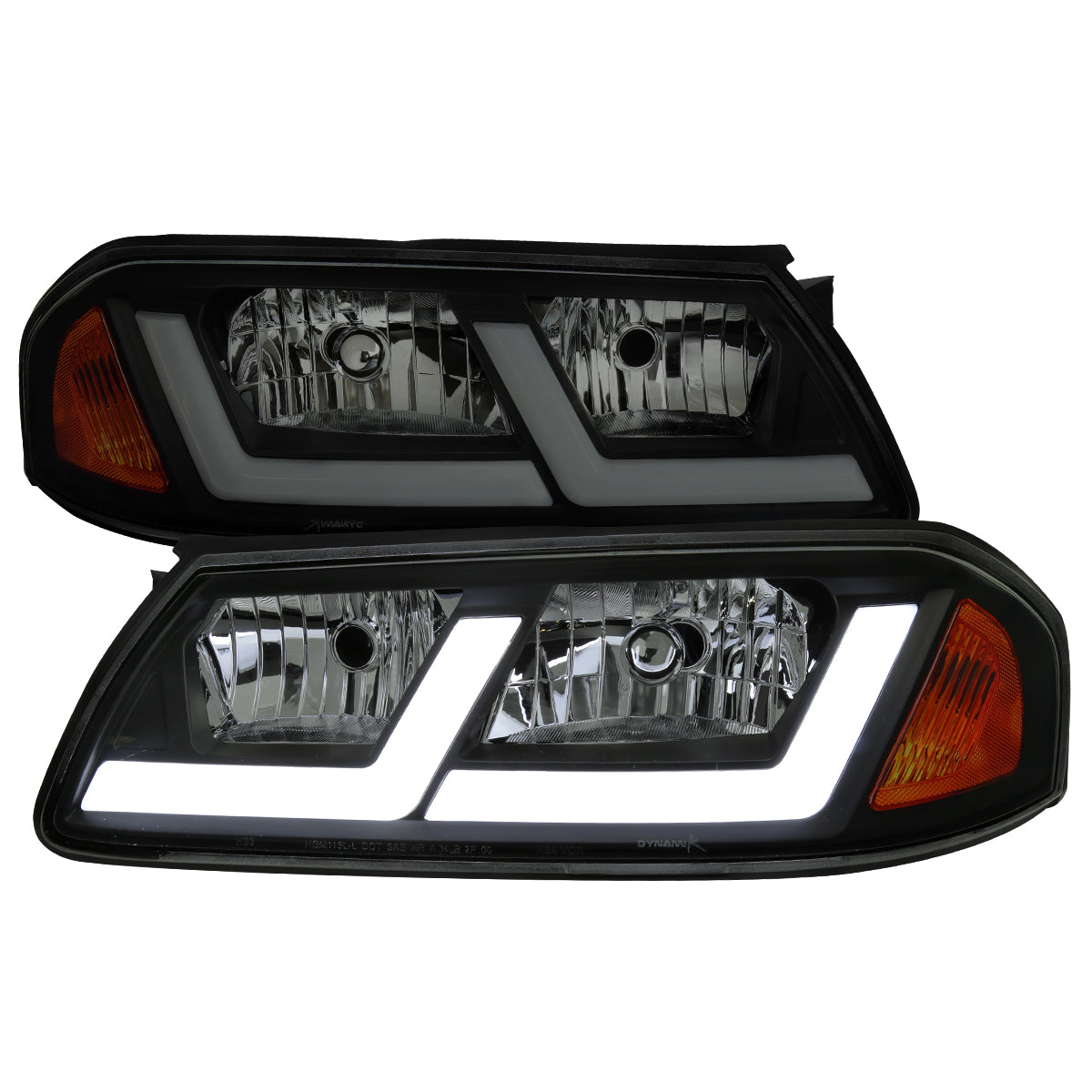 Spec-D Headlights Chevy Impala (2000-2005) LED DRL Bar - Black