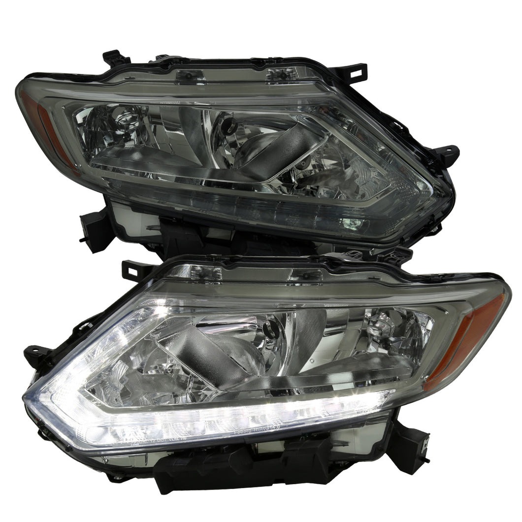 Spec-D Headlights Nissan Rogue (2014-2016) w/ LED DRL Bar
