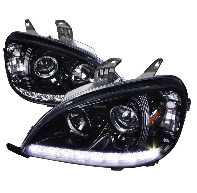 Spec-D Projector Headlights Mercedes ML320 / ML430 (98-01) LED Strip -  Black or Chrome