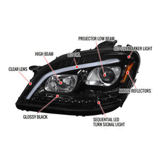 Load image into Gallery viewer, 389.95 Spec-D Projector Headlights Mercedes ML320 ML350 ML450 ML500 ML550 ML63 W164 (06-08) Sequential Black/Chrome - Redline360 Alternate Image