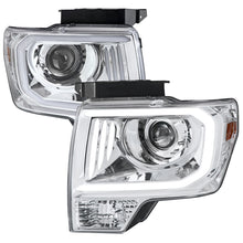 Load image into Gallery viewer, 279.95 Spec-D Projector Headlights Ford F150 (2009-2014) w/ Triple Bar LED C-Light - Black / Chrome - Redline360 Alternate Image