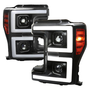 369.95 Spec-D Projector Headlights Ford F250/F350/F450 (2017-2019) Sequential LED - Black / Tinted / Clear - Redline360