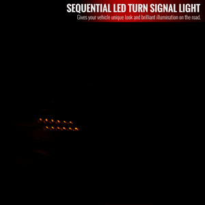 389.95 Spec-D Projector Headlights Ford Focus (2012-2013-2014) Sequential Black w/ DRL Bar - Redline360
