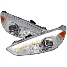 Load image into Gallery viewer, 399.95 Spec-D Projector Headlights Ford Focus (15-16-17) Sequential Turn Signal w/ LED DRL Bar - Black / Chrome - Redline360 Alternate Image