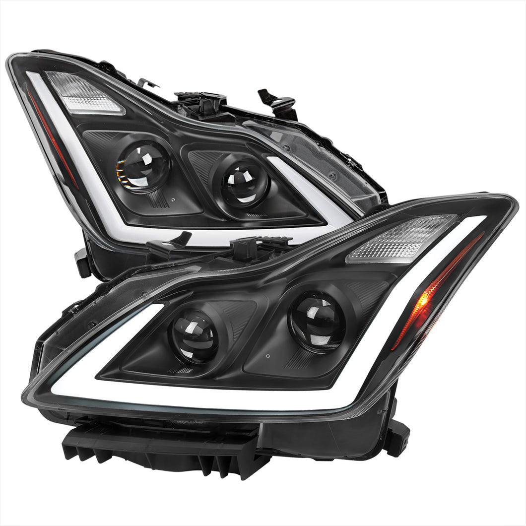 LED Sequential Projector Headlights For Infiniti G37 / G25 Sedan 2010-2013 – Black Smoke Housing