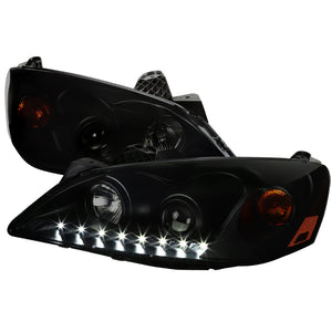 199.95 Spec-D Projector Headlights Pontiac G6 (05-10) LED DRL - Black / Smoke / Chrome - Redline360