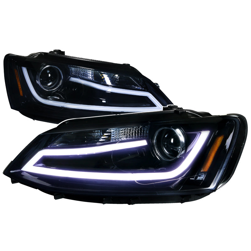 299.95 Spec-D Projector Headlights VW Jetta MK6 (2011-2018) w/ LED DRL Black or Chrome - Redline360