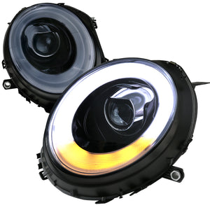 319.95 Spec-D Projector Headlights Mini Cooper R56 (07-12) DRL LED Halo Black or Chrome - Redline360