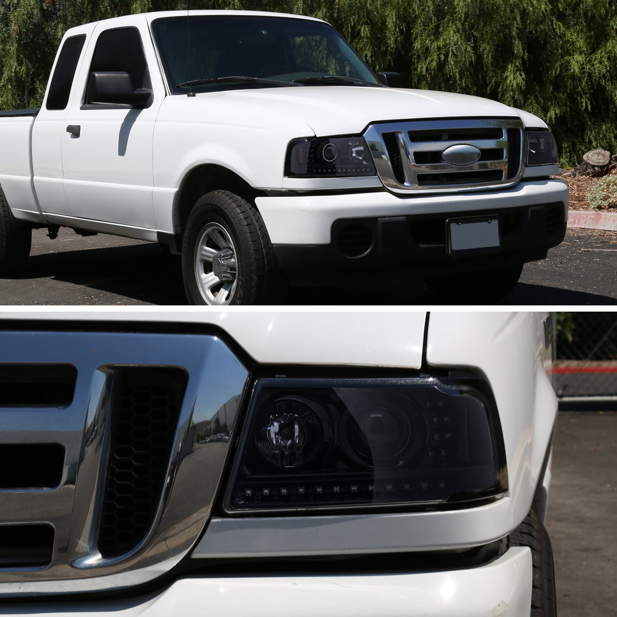 Spec-D Projector Headlights Ford Ranger (2001-2011) w/ LED DRL Strip