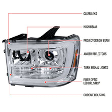 Load image into Gallery viewer, 319.95 Spec-D Projector Headlights GMC Sierra 1500 (2007-2013) LED C-Bar -  Black / Chrome / Smoke - Redline360 Alternate Image