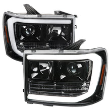 Load image into Gallery viewer, 319.95 Spec-D Projector Headlights GMC Sierra 1500 (2007-2013) LED C-Bar -  Black / Chrome / Smoke - Redline360 Alternate Image