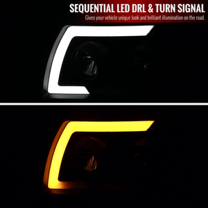 269.95 Spec-D Projector Headlights Toyota Tacoma (05-11) Sequential - Black / Smoke / Chrome - Redline360
