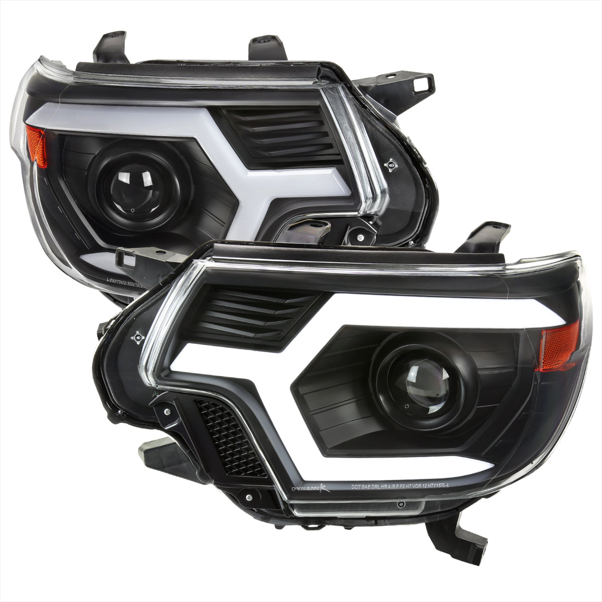 Spec-D Projector Headlights Toyota Tacoma (12-15) Sequential - Black ...