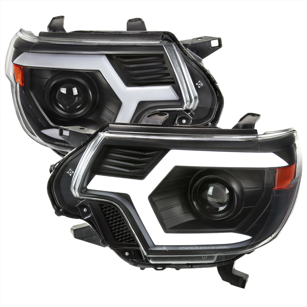 319.95 Spec-D Projector Headlights Toyota Tacoma (12-15) Sequential - Black / Smoke / Chrome - Redline360