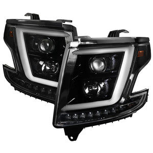 375.00 Spec-D Projector Headlights Chevy Suburban/Tahoe (2015-2020) w/ C-bar LED DRL - Black or Chrome - Redline360