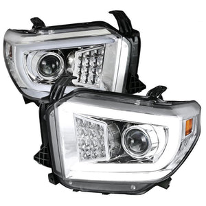299.95 Spec-D Projector Headlights Toyota Tundra (14-21) Sequential LED DRL - Black/Chrome - Redline360