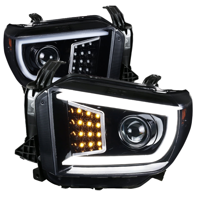 299.95 Spec-D Projector Headlights Toyota Tundra (14-21) Sequential LED DRL - Black/Chrome - Redline360