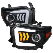 Load image into Gallery viewer, 299.95 Spec-D Projector Headlights Toyota Tundra (2014-2021) Sequential 3 Arrow LED &amp; DRL - Black/Chrome - Redline360 Alternate Image
